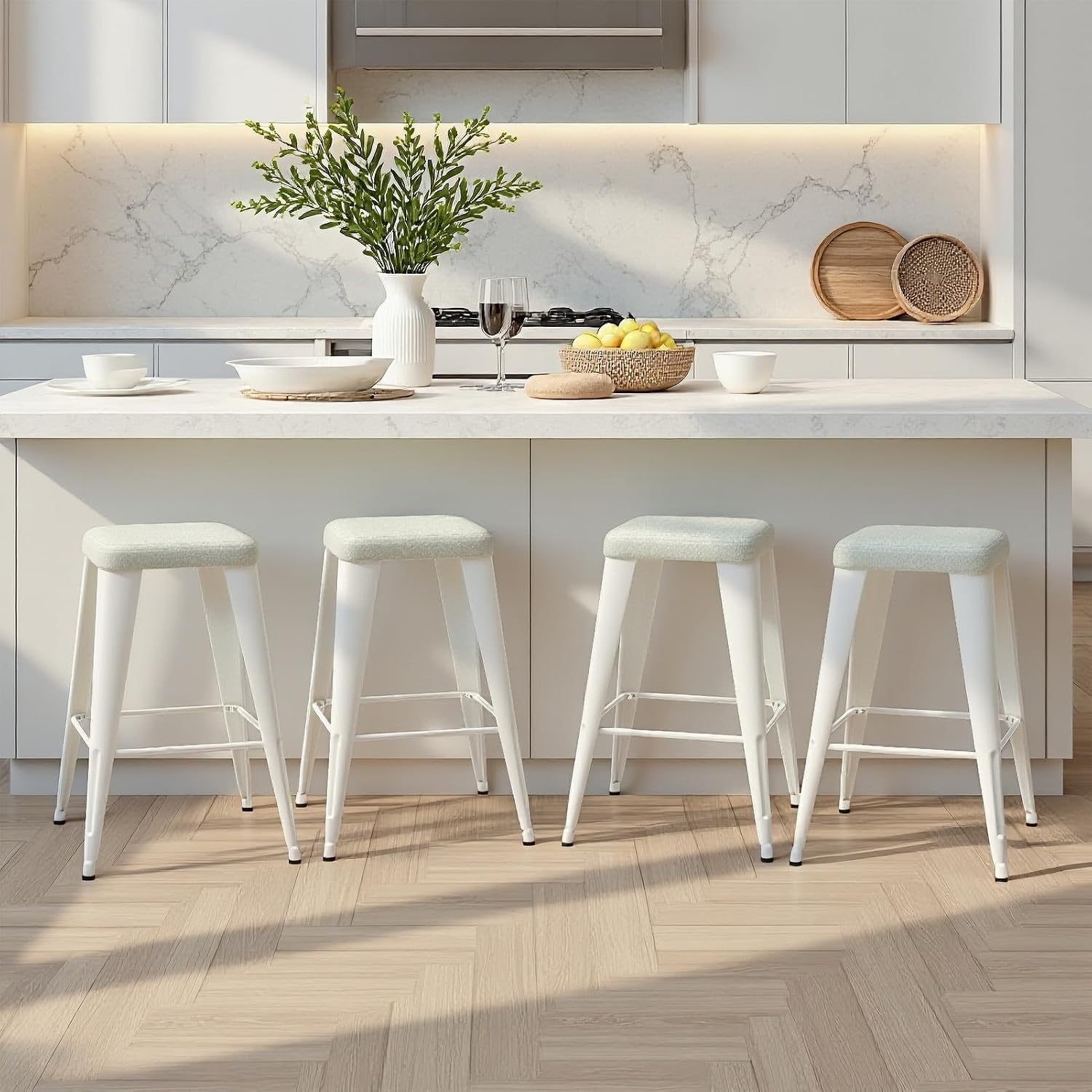 Home Bar Stools - Conjunto de 4 Banquetas de Bar,