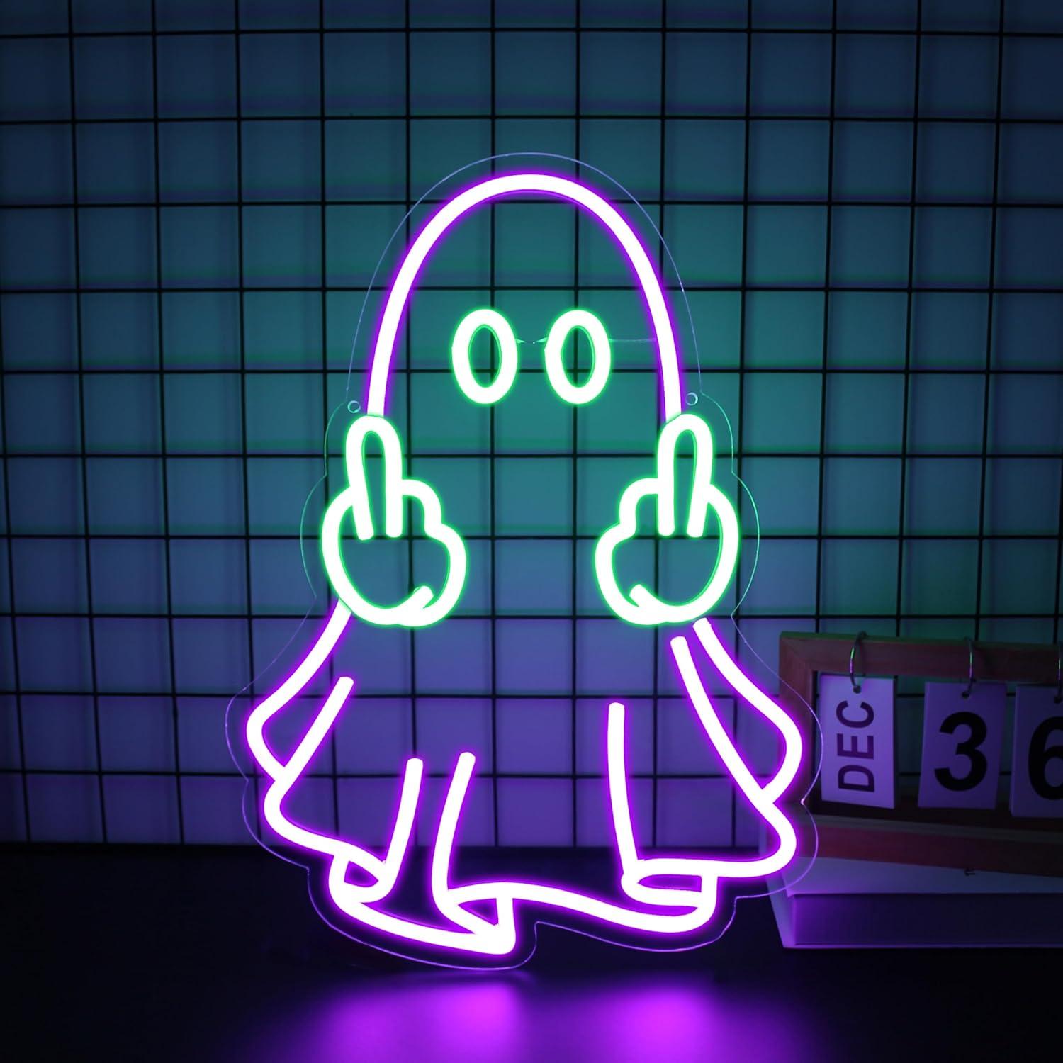 Home Bar Signs - Letreiro Neon Fantasma com Alimentação USB,