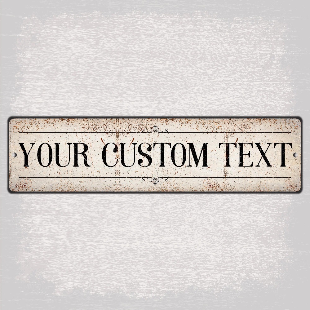 Home Bar Signs - Placa de Metal Longa Personalizável com