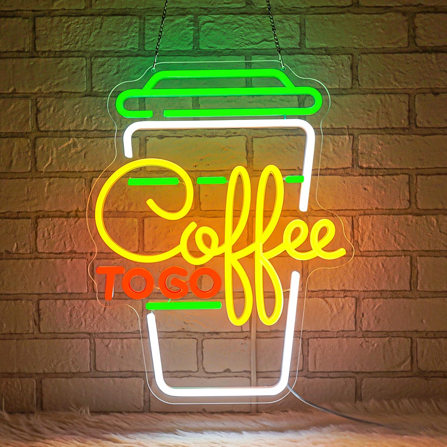 Home Bar Signs - Letreiro Neon de Café com Luzes