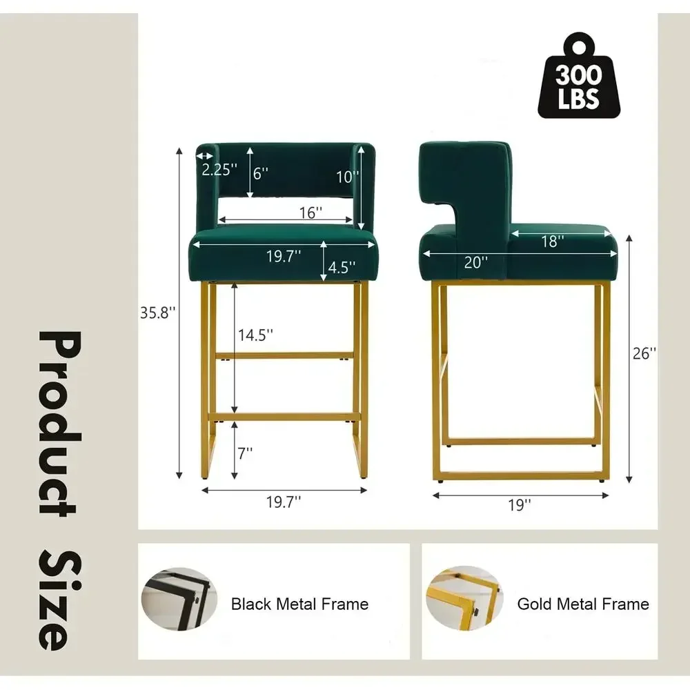 Conjunto de 2 Banquetas de Vel - Home Bar Stools avaliação e preço