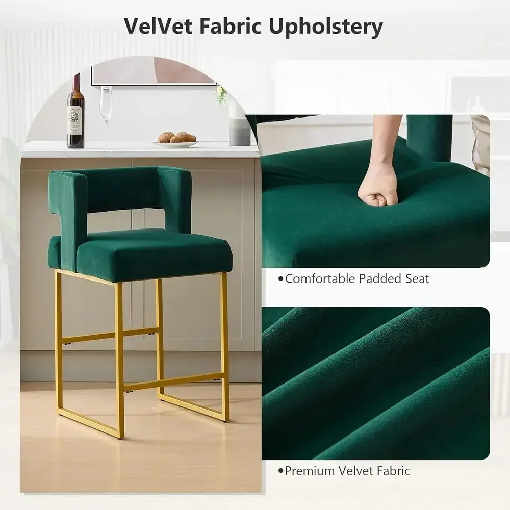 Conjunto de 2 Banquetas de Vel - Home Bar Stools avaliação e preço
