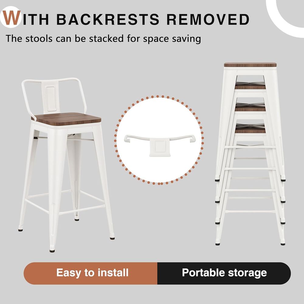 Conjunto de 4 Banquetas Indust - Home Bar Stools avaliação e preço