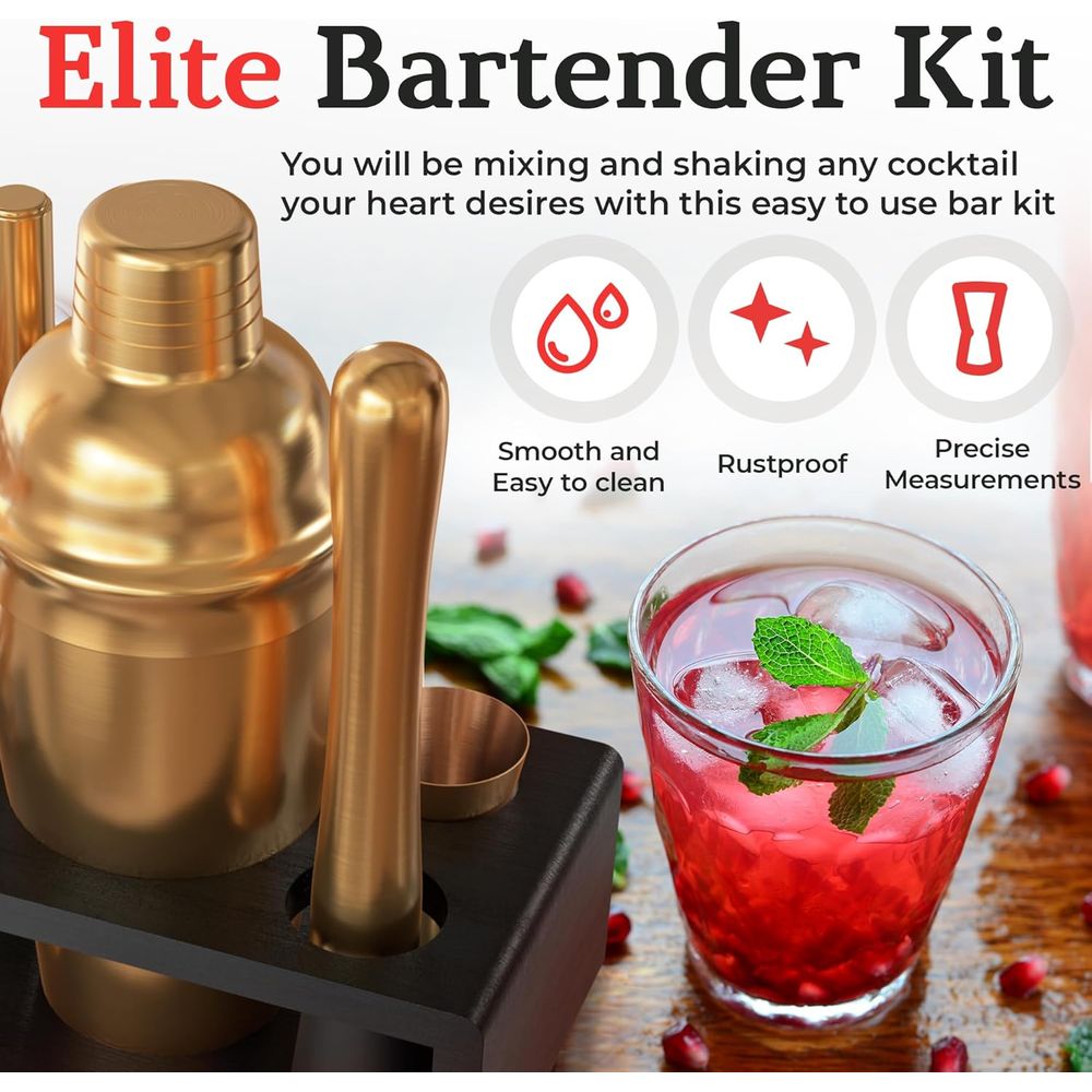 Conjunto de Coqueteleira: Kit  - Cocktail Recipe Book avaliação e preço