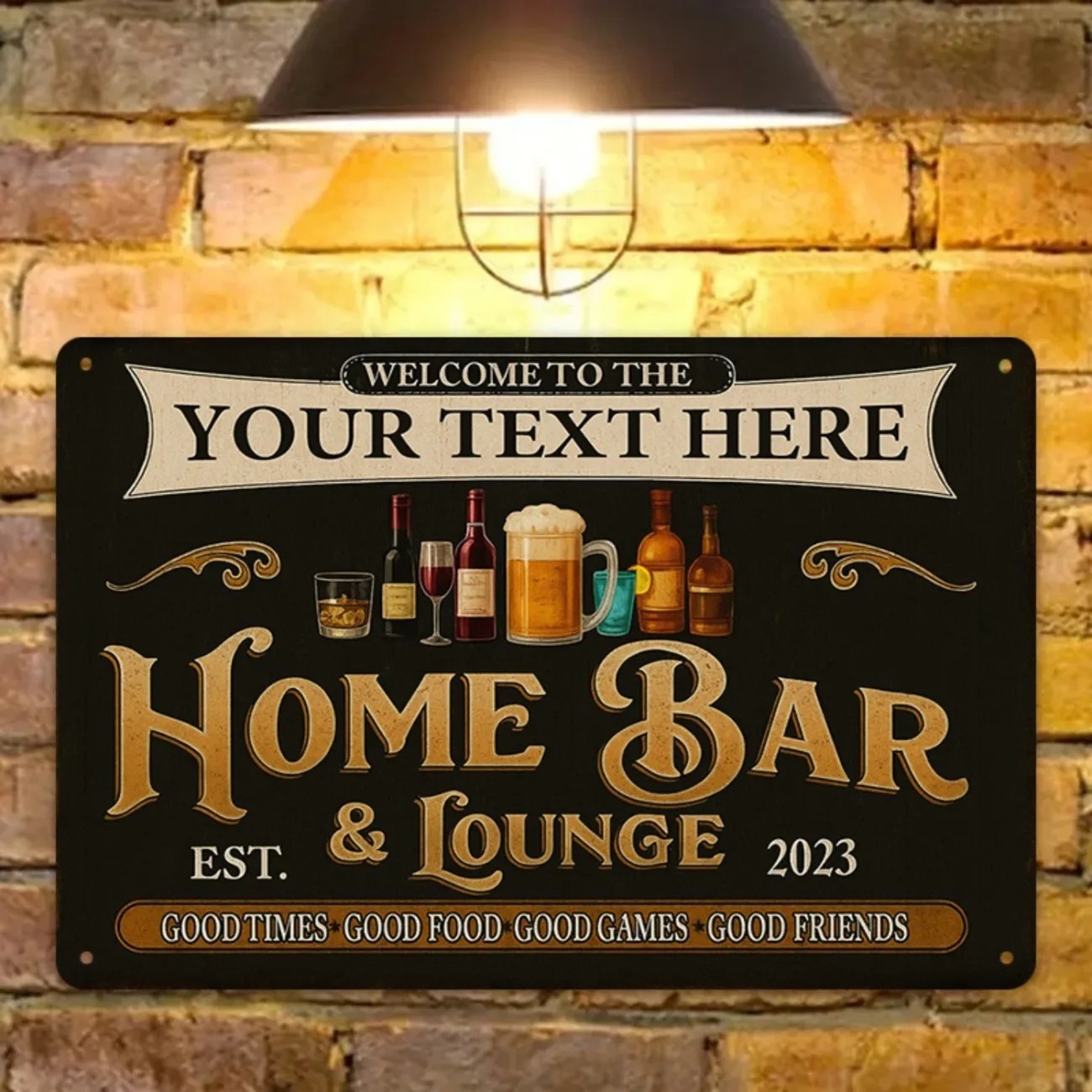 Placa de Metal Personalizada V - Home Bar Signs avaliação e preço