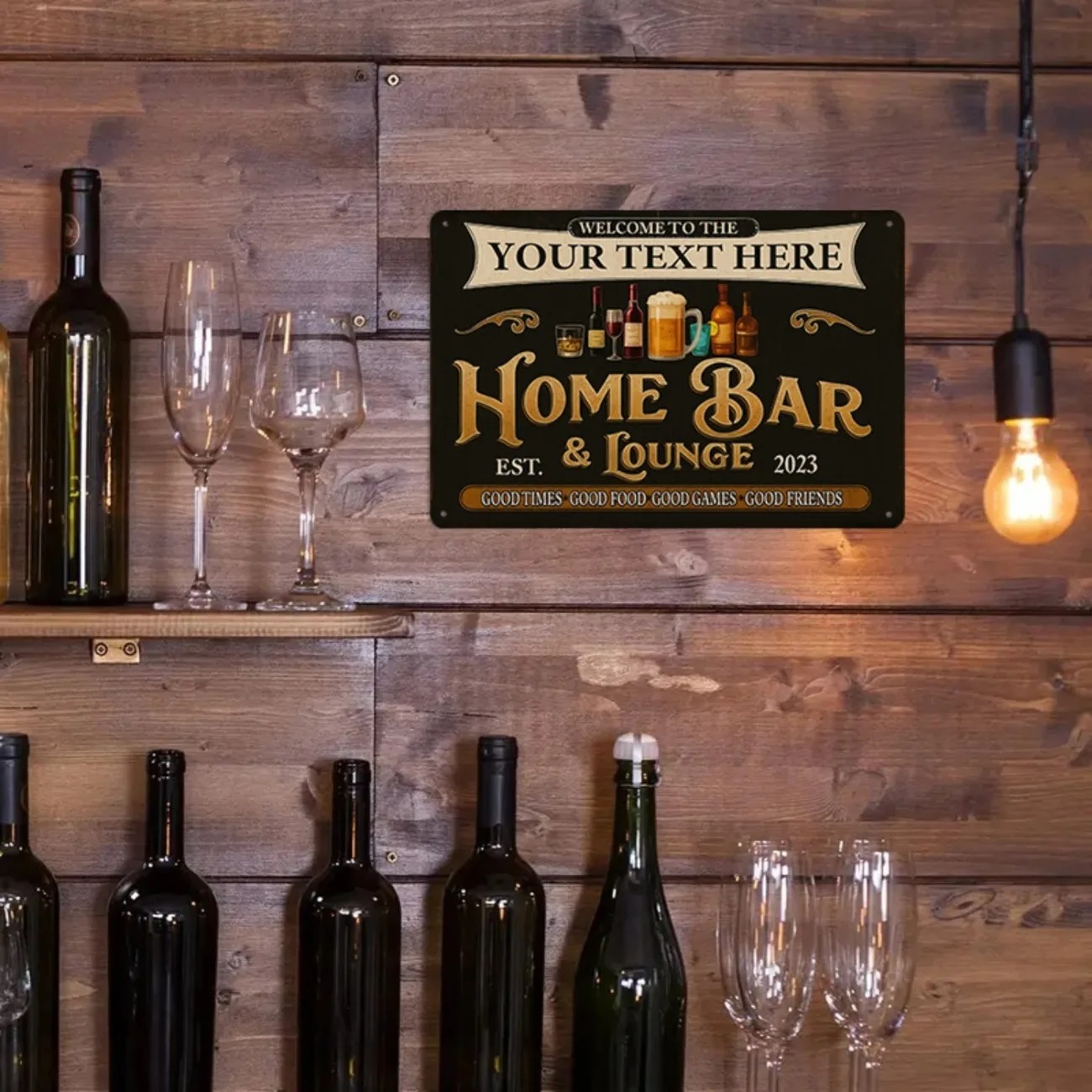 Placa de Metal Personalizada V - Home Bar Signs avaliação e preço