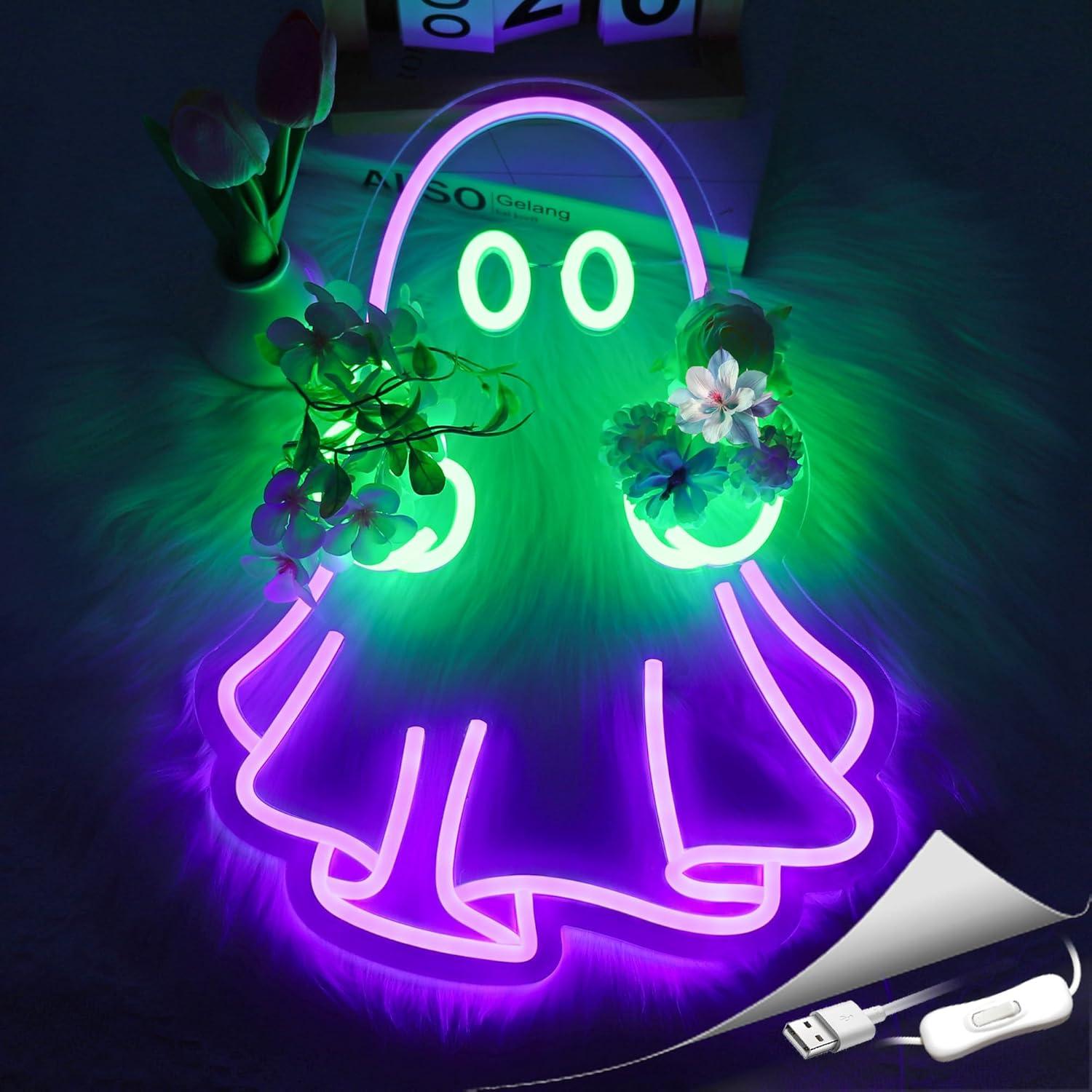 Letreiro Neon Fantasma com Ali - Home Bar Signs avaliação e preço