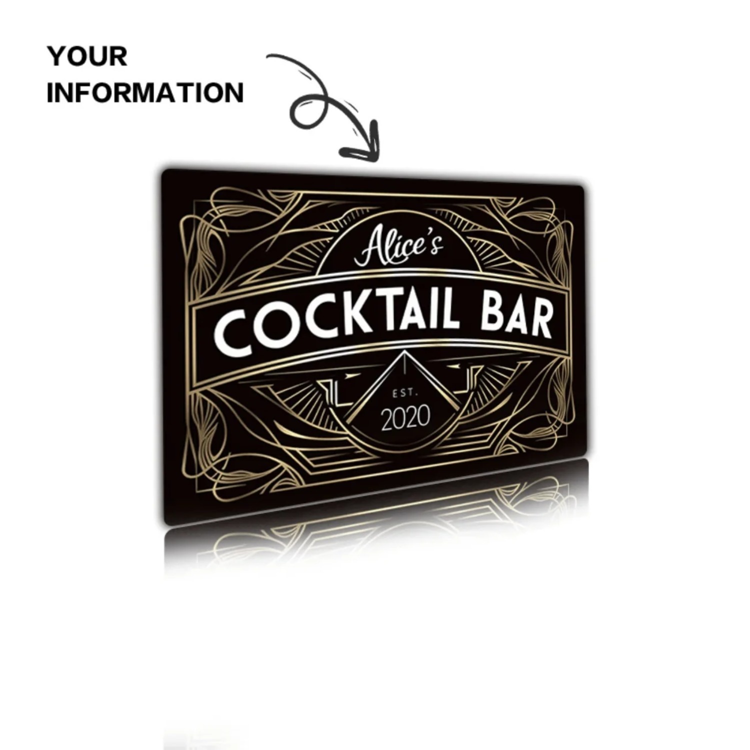 Placa de Metal Personalizada A - Home Bar Signs avaliação e preço