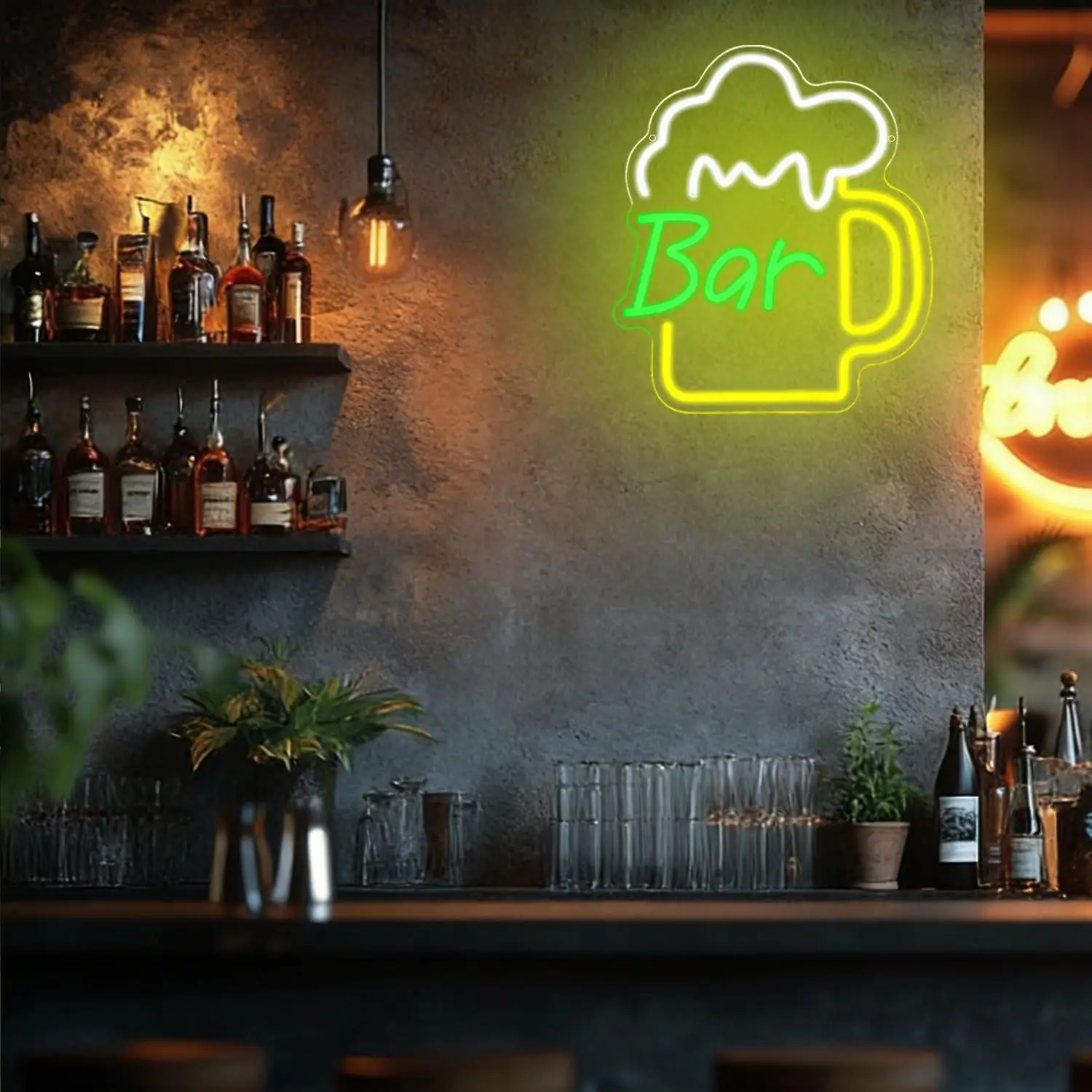 Letreiro Neon de Cerveja com L - Home Bar Signs avaliação e preço