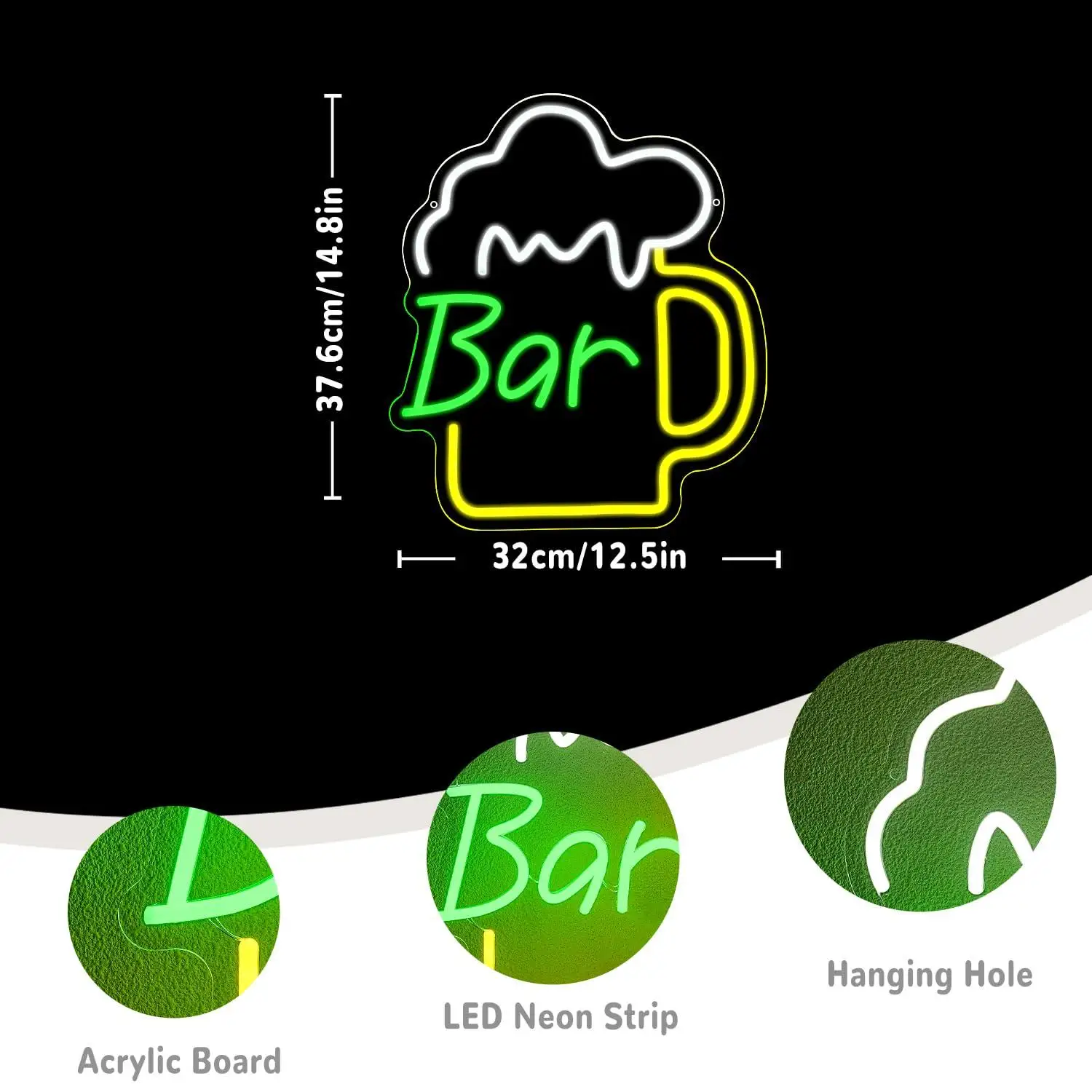 Letreiro Neon de Cerveja com L - Home Bar Signs avaliação e preço
