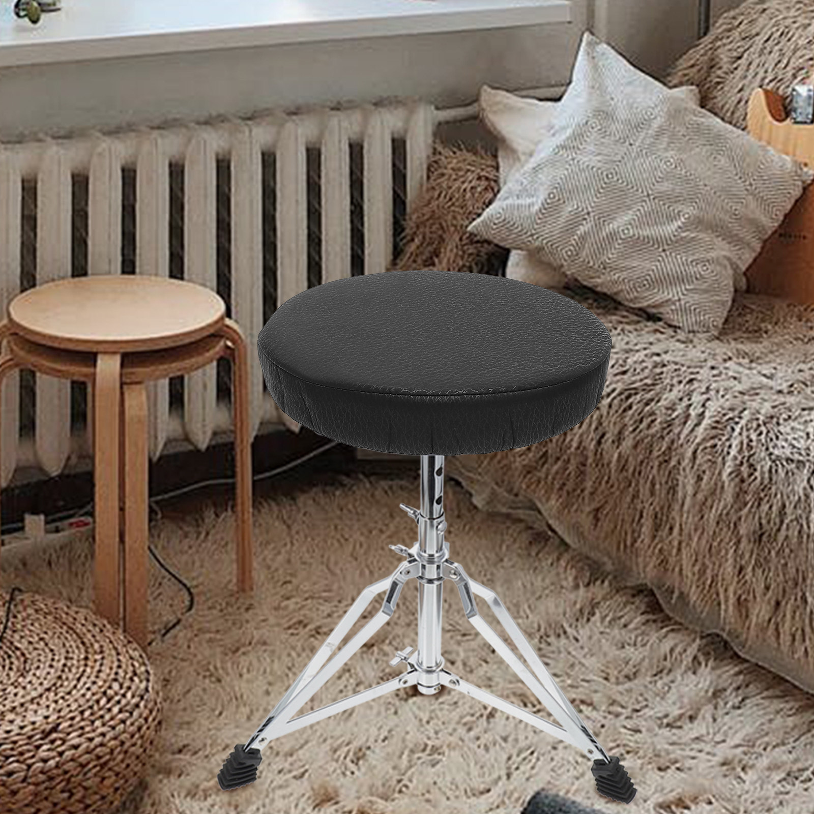 Capa de Assento Redonda Preta  - Home Bar Stools avaliação e preço